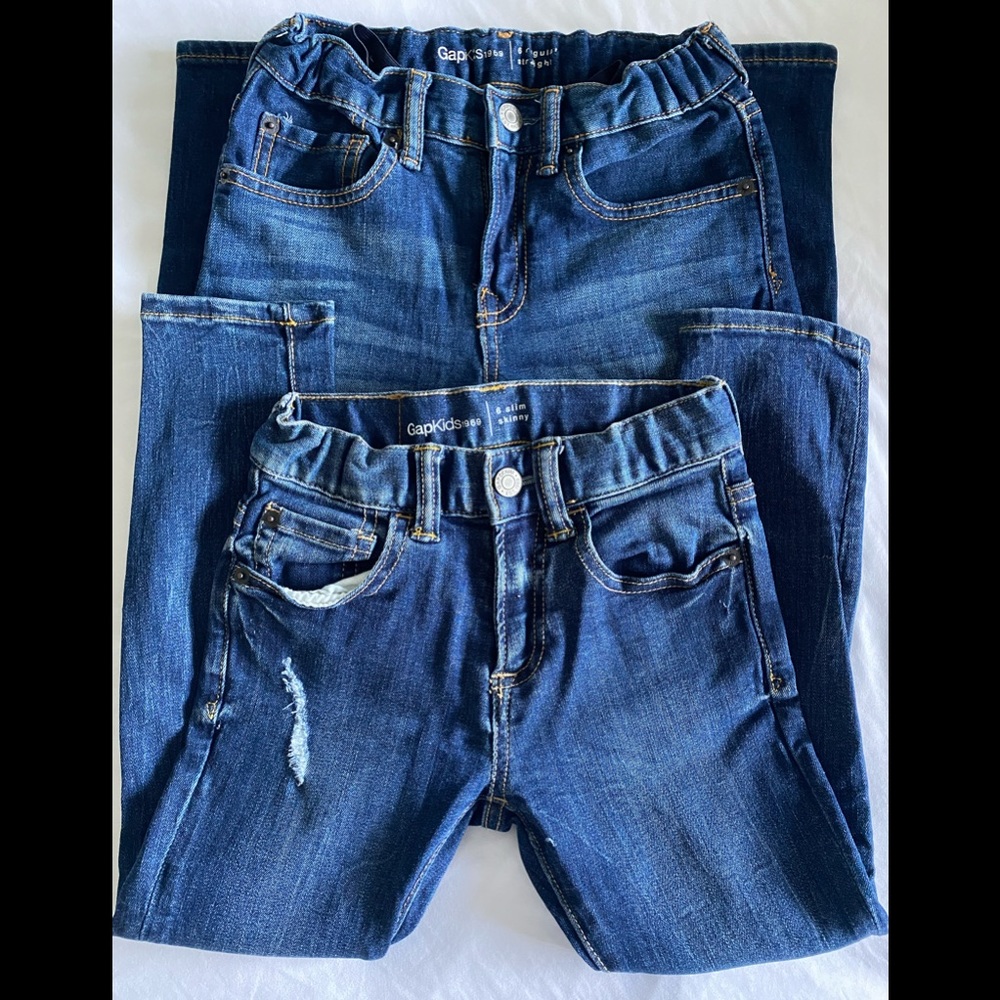 2 pairs of boys GapKids denim jeans - size 6